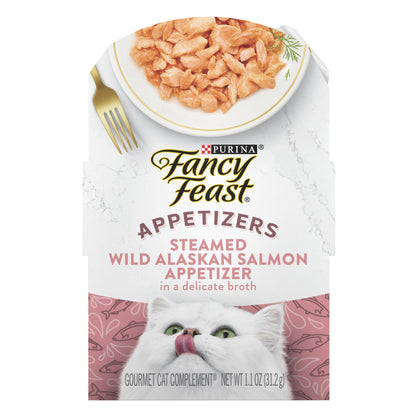 Purina  Appetizers Grain Free Wet Cat Food Broth Complement Wild Alaskan Salmon Appetizer Topper